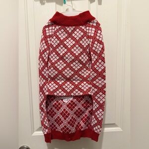 Pet Dog Sweater Knit Christmas story Design Size  LARGE Nwt